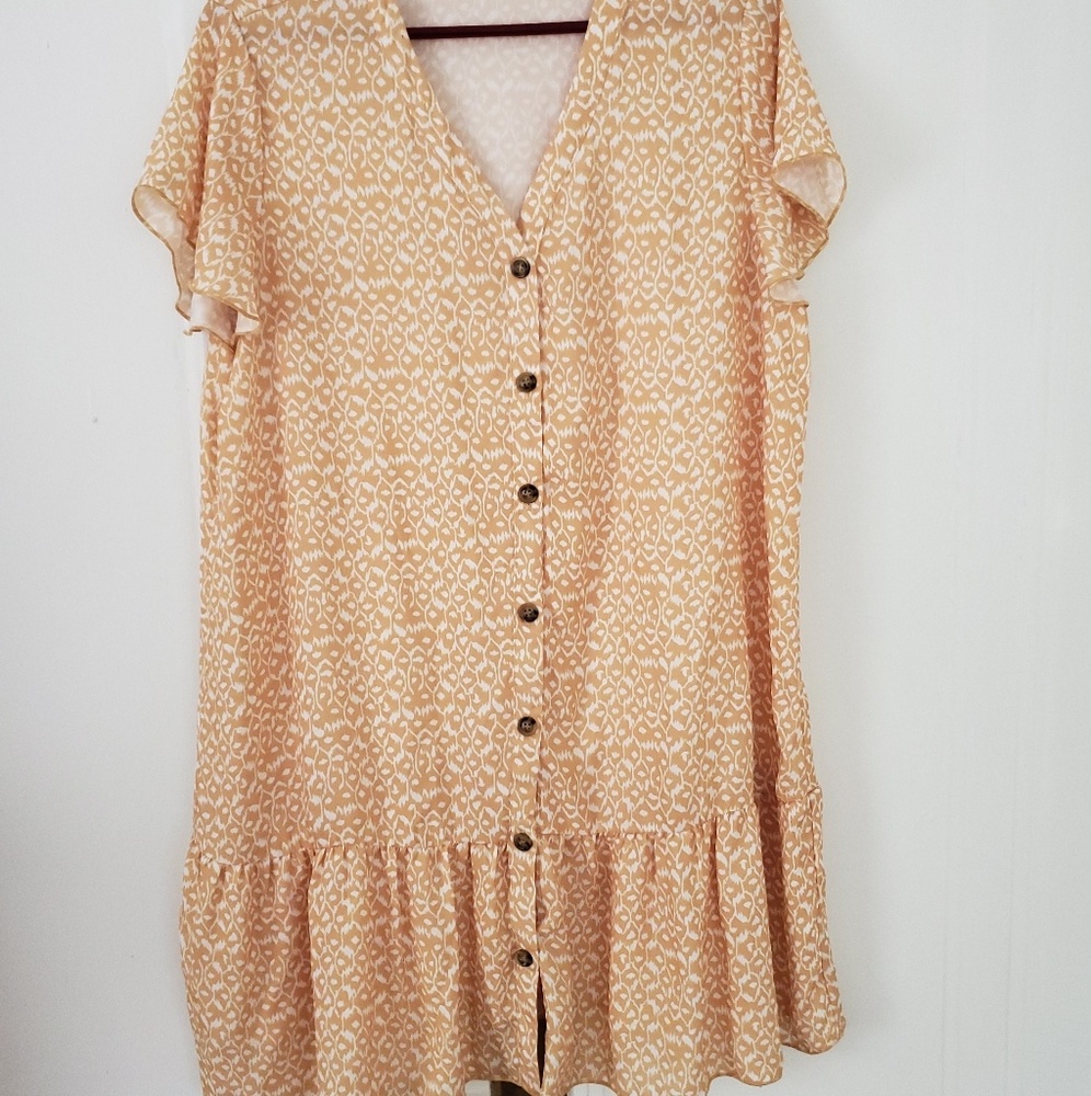 Boho Yellow Mini Dress